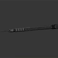 Futuristic Sci Fi Weapon With Blue Glowing Accents And Metallic Structure