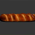 Delicious Braided Bread Loaf With Glazed Red Brown Surface And Sugar Topping
