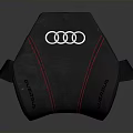 Audi Automotive Parts Headrest In Black Leather With Red Stitching Detail