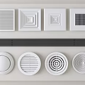 Different Types of Air Conditioner Vents with Square Round and Rectangular Designs