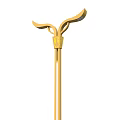 Modern Golden Street Lights Design For Public Spaces With Decorative Tops