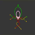Golden Decorative Brooch With Intricate Geometric Wire Structure For Clothing Accessory