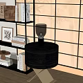 Table Lamp Table Lamp Side Bookshelf 3d model