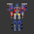 Transformers Optimus Prime Toy Figure in Red and Blue Robot Form With Logo Details