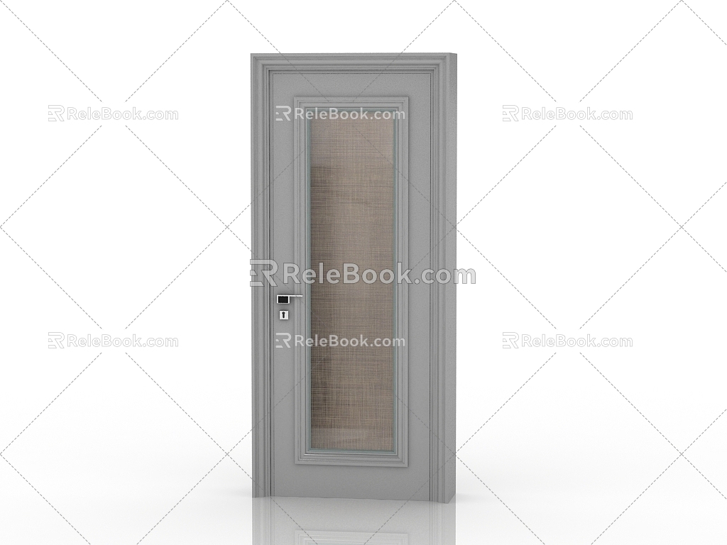 Jianou solid wood door interior door door 3d model