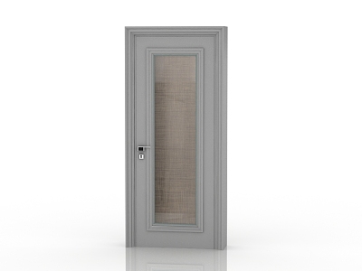 Jianou solid wood door interior door 3d model