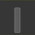 Long Striped Modern Wall Sconce With Warm Lighting Mounted On Beige Wall