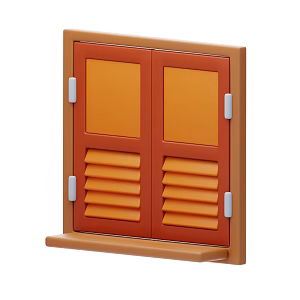 Modern windows cartoon windows 3d model