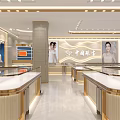 China Gold China Jewelry Jewelry Store With Illuminated Facade Glass Doors And Display Cases