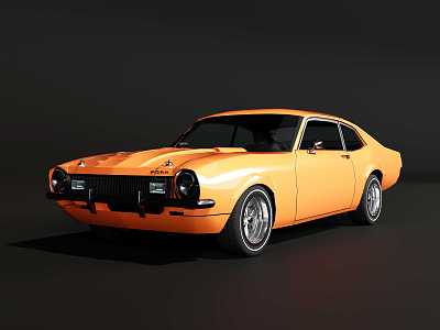 American classical muscle car 3d model