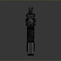 Modern Black Tactical Rifle With Rail System And Detachable Magazine