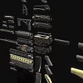 Weapon Parts Collection Featuring Gun Components Magazines Barrels And Sights