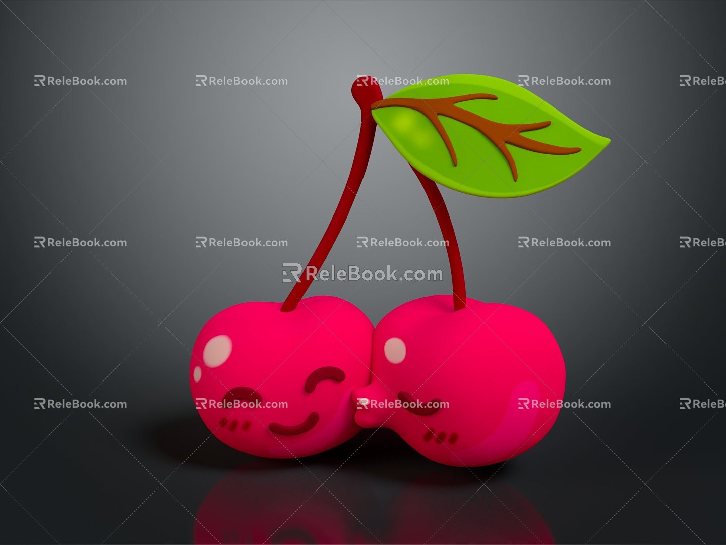 Modern Cherry Fruit Cherry Fresh Fruit 3d model