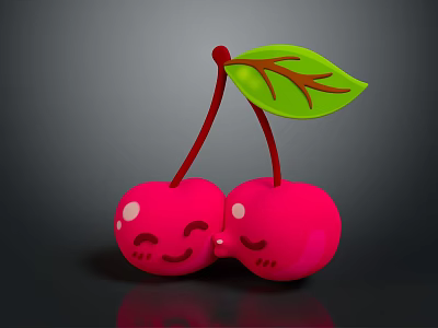Modern Cherry Fruit Cherry Fresh Fruit 3d model