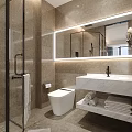 Modern Hotel Guest Room With King Size Bed Nightstands Sofa Large Window And Wooden Flooring