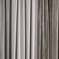 Modern Charcoal And Light Gray Velvet Curtains Draped In White Interior