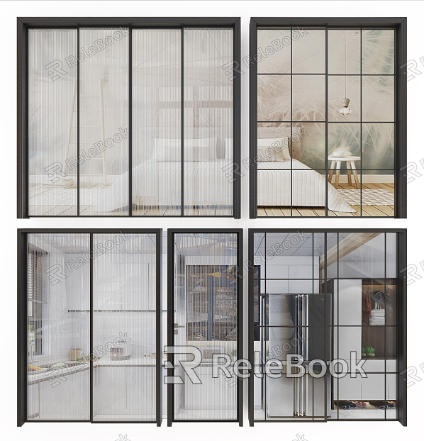 Modern sliding door glass sliding door model