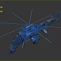 modern helicopter pixel helicopter voxel helicopter 3d model