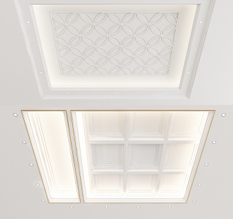 European-style ceiling 3d model