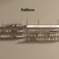 Poliform Wine Rack With Various Wine Bottles And Glassware For Enjoyable Drinking 3d model