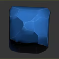 Vibrant Blue Crystal Shaped Decorative Ornament Set With Glossy Translucent Finish For Home Decor