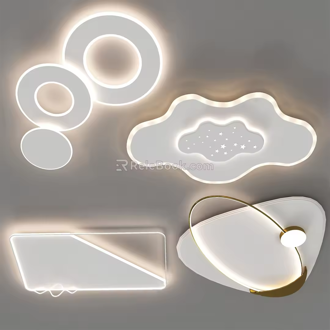 modern ceiling lamp 3d model