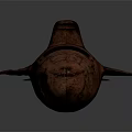 Vintage Red Submarine With Rustic Surface Design As Unique Watercraft