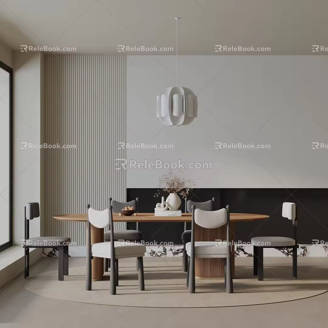 Modern table combination 3d model