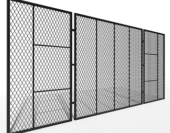 Industrial wind steel wire mesh 3d model