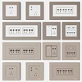 Modern socket switch socket 3d model