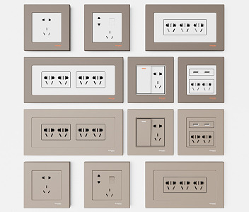 Modern socket switch socket 3d model