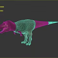 Realistic Tyrannosaurus Dinosaur 3D Model In Standing Pose With Open Mouth