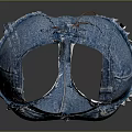 Stylish Denim Corset With Adjustable Straps Button Front And Frayed Hem