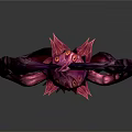 Purple Pink Tentacled Monster Creature With Glowing Head And Vine Like Structures