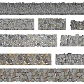 Building Exterior Wall Stone Materials With Various Textures And Natural Patterns