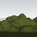 Garden Landscape Featuring Lush Green Hills And Expansive Grassland Under Blue Sky With Clouds