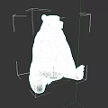 Cute Cartoon Brown Bear 3D Model Sitting With Fluffy Fur And Friendly Expression
