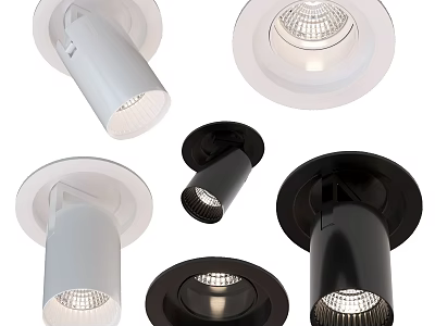 Downlights And Spotlights White And Black Recessed Design Home Lighting Fixtures 3d model