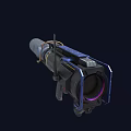 SWAT DR03 Advanced Tactical Weapon With Blue Accents And Launcher Structure