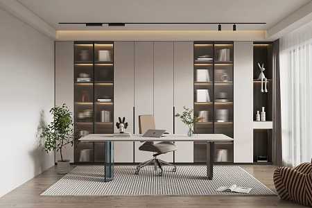 Modern study 3d model