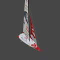 Game Movie Character Featured on Sailboat Model with K-LINE Logo and Red Heart Design
