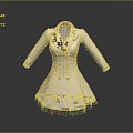 Elegant White Double Breasted Coat with Flared Hem for Everyday Wear
