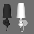 Modern Black And White Wall Lamps With Elegant Lampshades For Home Decor