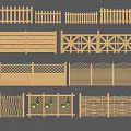 Various Wooden Fence Designs With Decorative Patterns And Classic Styles
