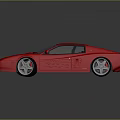 Red Ferrari Sports Car Featuring Classic Design Sleek Body And Black Wheels