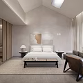 Hotel Guest Room Interior With King Bed Sofa Coffee Table And Large Window View
