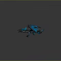 Game Movie Character Blue Dragon With Shiny Metallic Body And Transparent Blue Wings