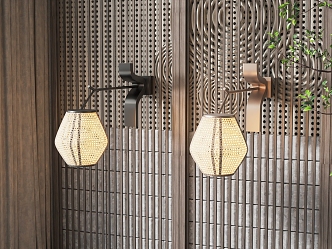 New Chinese style wall lamp wall lamp combination 3d model