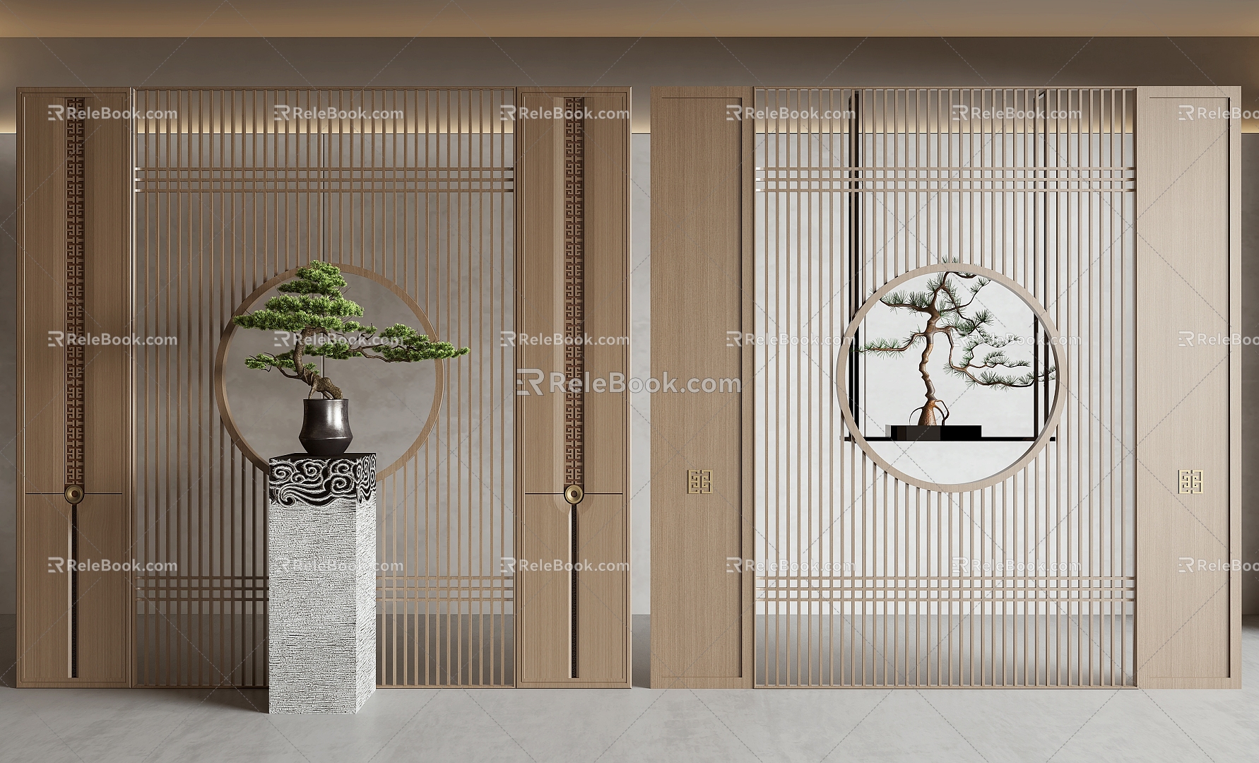 New Chinese-style Partition Entrance Partition Home Partition Landscape Partition Decorative Partition 3d model