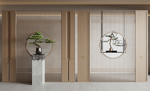 New Chinese-style Partition Entrance Partition Home Partition Landscape Partition Decorative Partition 3d model